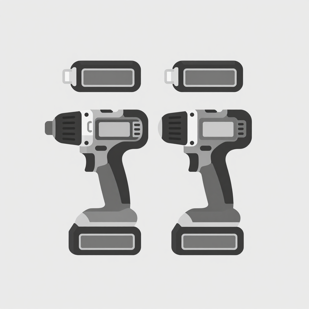 Craftsman and Black+Decker 20V cordless impact drivers with detached batteries, illustrative comparison