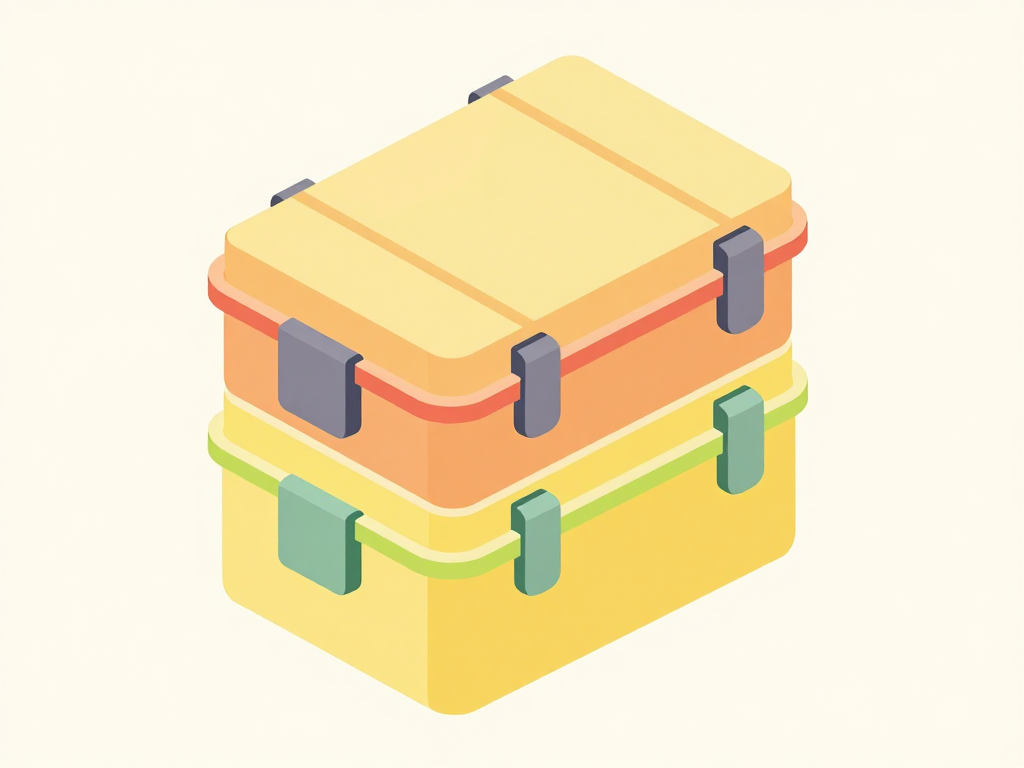 A stack of three hard plastic tool storage cases stacked on top of each other