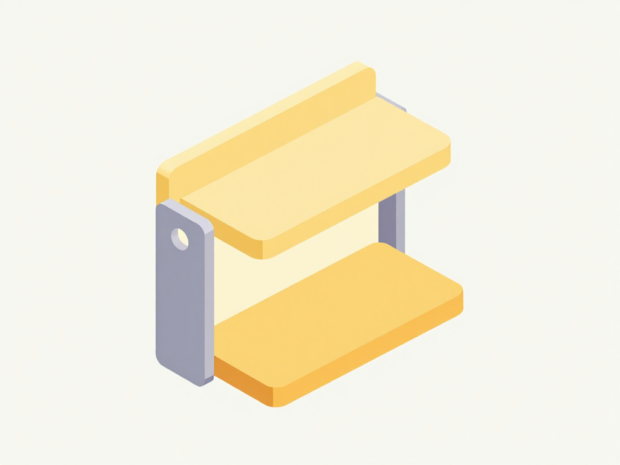A wall-mounted tool storage shelf system with a battery holder bracket attached